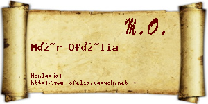 Már Ofélia névjegykártya